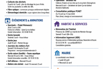 Infos pratriques d’Avril